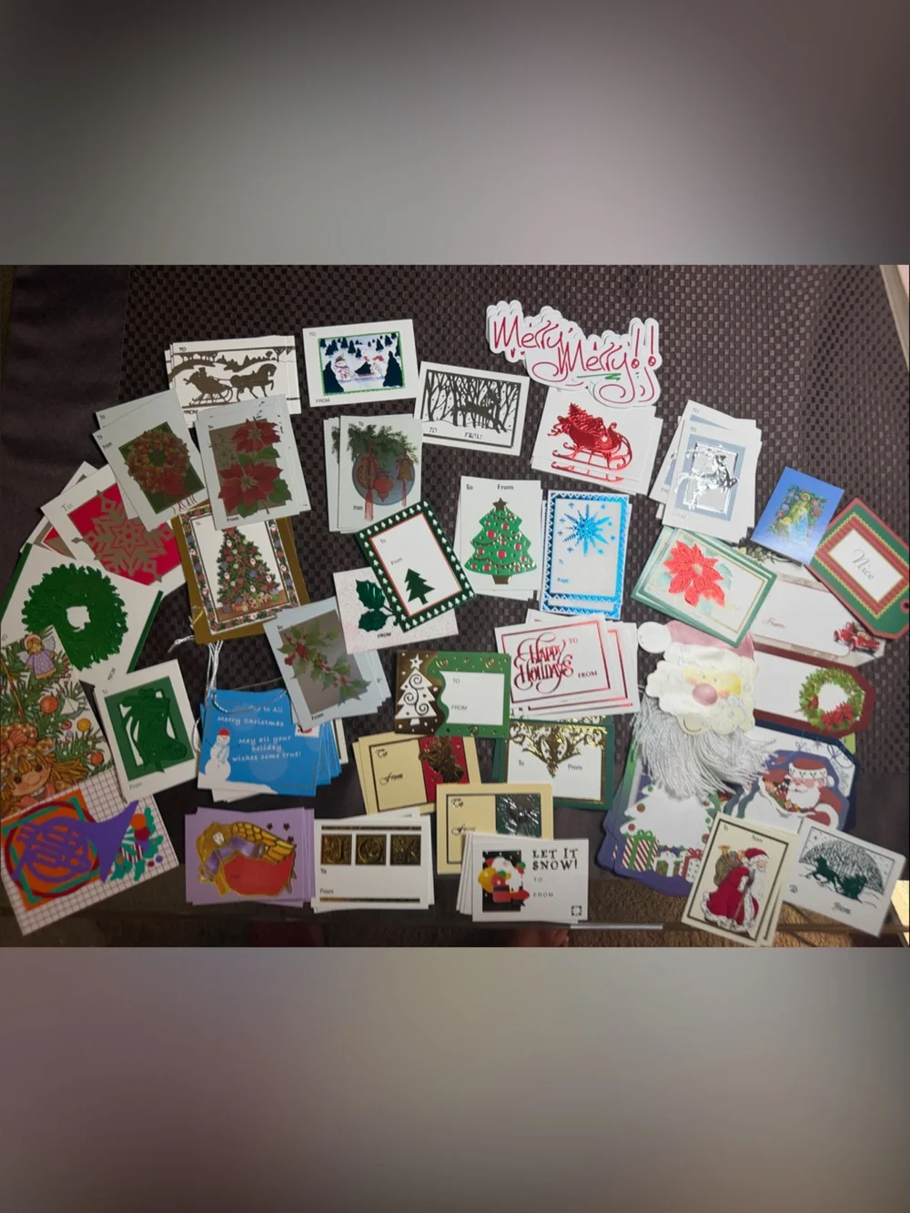 Lot of vintage Christmas Gift Tags